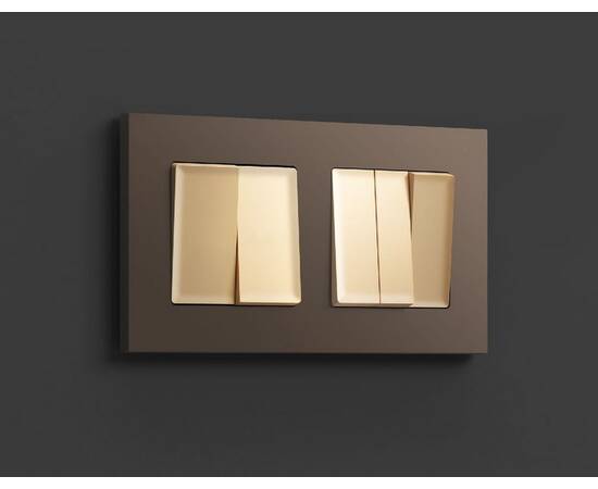 Лицевая панель для выключателя двухклавишного Ambrella Volt Alfa AP6030, изображение 2