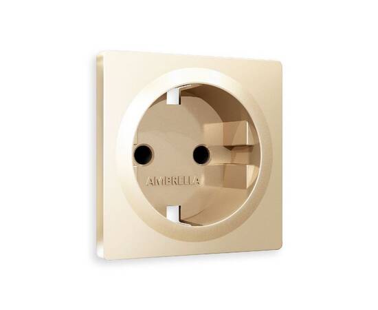 Лицевая панель для розетки с/з со шторками Ambrella Volt Alfa AP6070