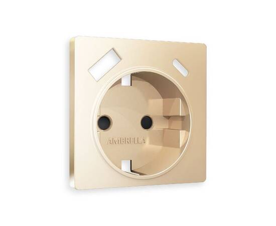 Лицевая панель для розетки с/з со шторками 2USB A+C Ambrella Volt Alfa AP6100