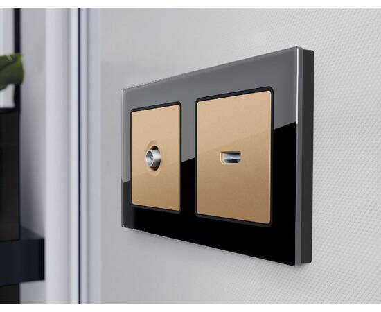 Лицевая панель для TV розетки Ambrella Volt Alfa AP6130, изображение 2