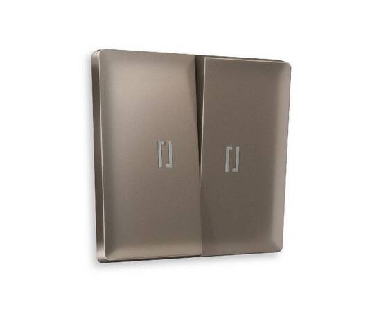 Лицевая панель для выключателя двухклавишного с подсветкой Ambrella Volt Alfa AP6340