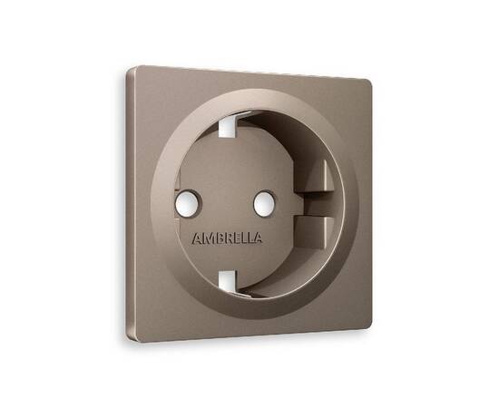 Лицевая панель для розетки с/з Ambrella Volt Alfa AP6360
