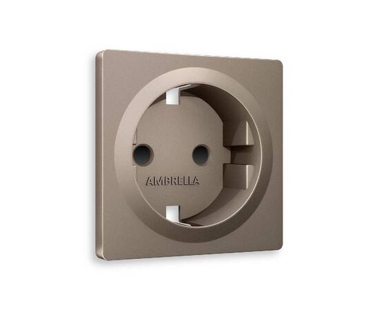 Лицевая панель для розетки с/з со шторками Ambrella Volt Alfa AP6370