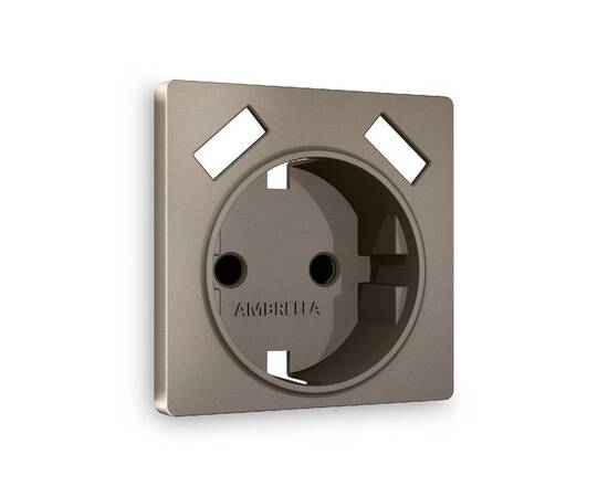 Лицевая панель для розетки с/з со шторками 2USB A+A Ambrella Volt Alfa AP6390