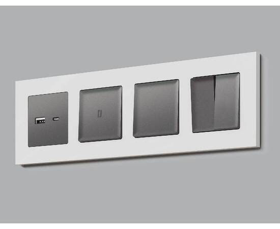 Лицевая панель для выключателя одноклавишного Ambrella Volt Alfa AP6510, изображение 2