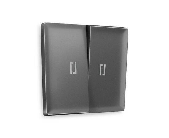 Лицевая панель для выключателя двухклавишного с подсветкой Ambrella Volt Alfa AP6540