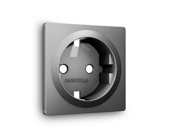 Лицевая панель для розетки с/з Ambrella Volt Alfa AP6560