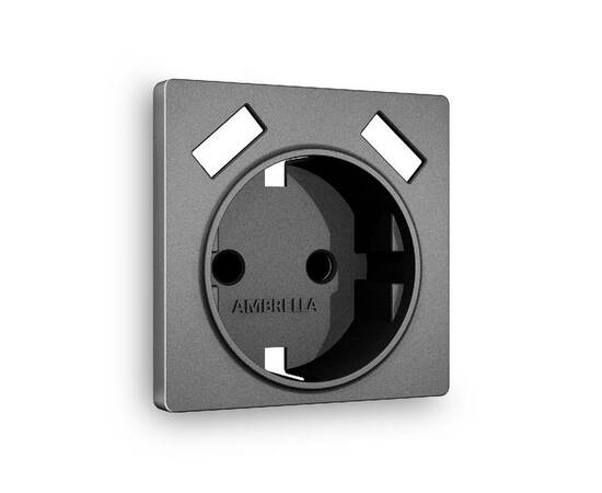 Лицевая панель для розетки с/з со шторками 2USB A+A Ambrella Volt Alfa AP6590