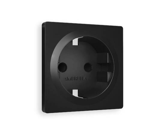 Лицевая панель для розетки с/з и шторками Ambrella Volt Alfa AP8070