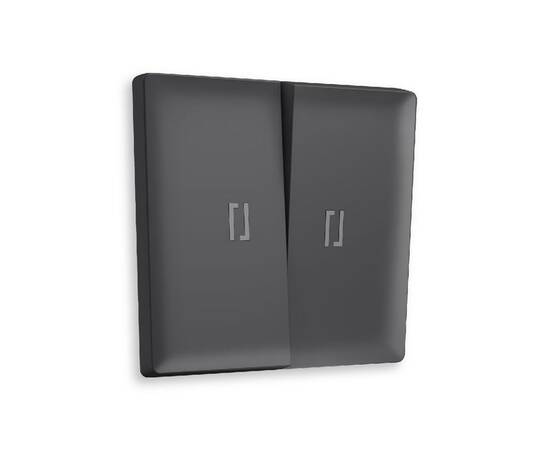 Лицевая панель для выключателя двухклавишного с подсветкой Ambrella Volt Alfa AP9040