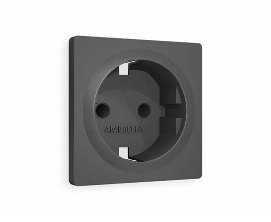 Лицевая панель для розетки с/з со шторками Ambrella Volt Alfa AP9070