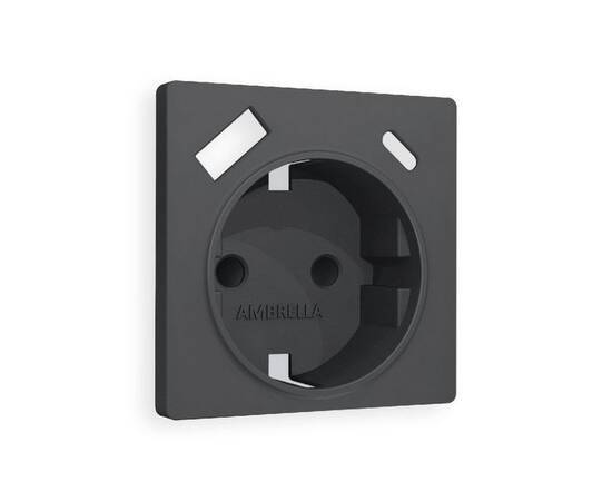 Лицевая панель для розетки с/з со шторками 2USB A+C Ambrella Volt Alfa AP9100
