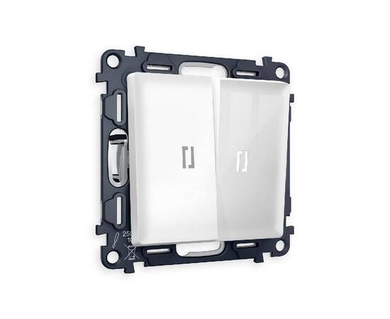 Комплект механизма 2-кл выключателя с подсветкой Ambrella Volt Alfa MA104015