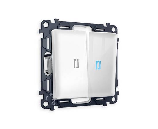 Комплект механизма 2-кл выключателя с подсветкой Ambrella Volt Alfa MA104020