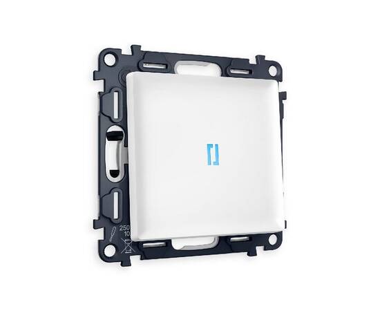 Комплект механизма 1-кл проходного выключателя с подсветкой Ambrella Volt Alfa MA122040