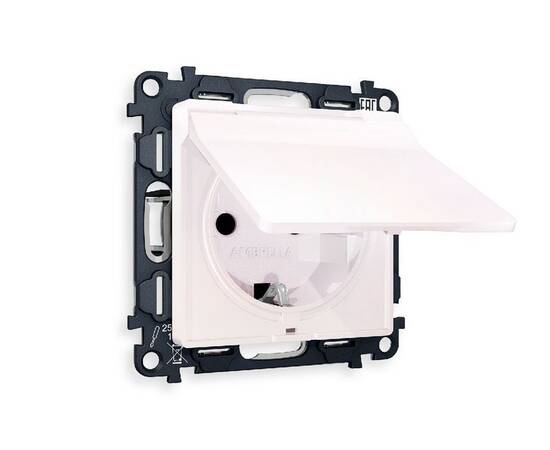 Комплект механизма розетки с/з со шторками и крышкой Ambrella Volt Alfa MA208010