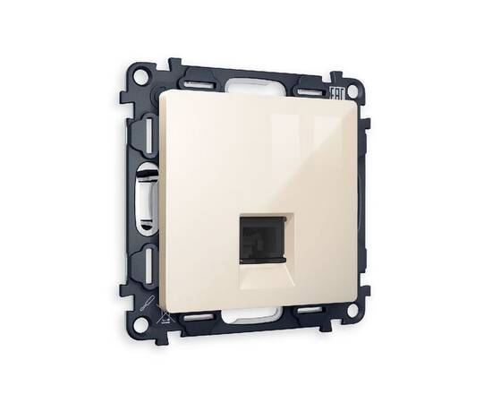 Комплект механизма телефонной розетки RJ-11(4P4C) со шторкой Ambrella Volt Alfa MA312030