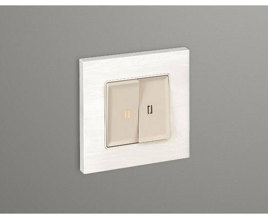 Комплект механизма 2-кл выключателя с подсветкой Ambrella Volt Alfa MA324010, изображение 2