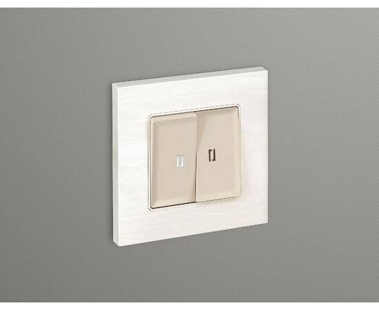 Комплект механизма 2-кл проходного выключателя с подсветкой Ambrella Volt Alfa MA324035, изображение 2