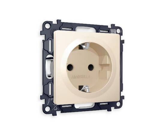 Комплект механизма розетки с/з на винтовых зажимах Ambrella Volt Alfa MA326010