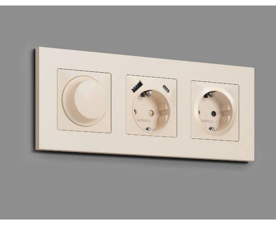 Комплект механизма розетки с/з на винтовых зажимах Ambrella Volt Alfa MA326010, изображение 2