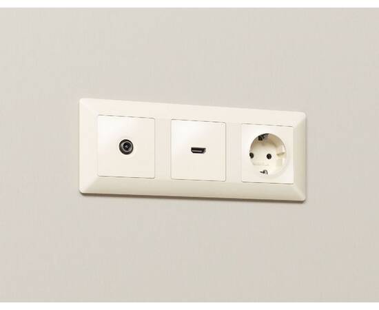 Комплект механизма розетки с/з со шторками Ambrella Volt Alfa MA327010, изображение 2