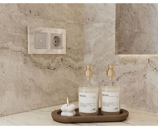 Комплект механизма 1-кл проходного выключателя с подсветкой Ambrella Volt Alfa MA362030, изображение 2