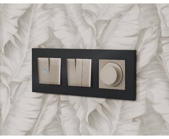 Комплект механизма 2-кл выключателя с подсветкой Ambrella Volt Alfa MA364020, изображение 2