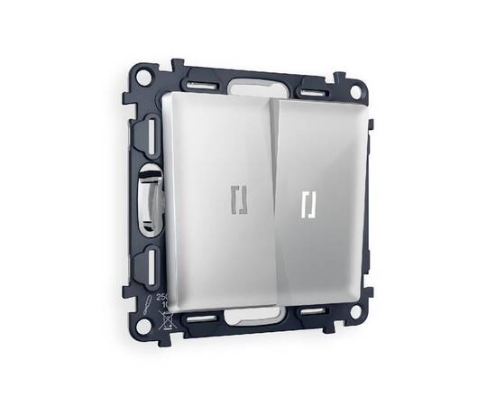 Комплект механизма 2-кл выключателя с подсветкой Ambrella Volt Alfa MA404015