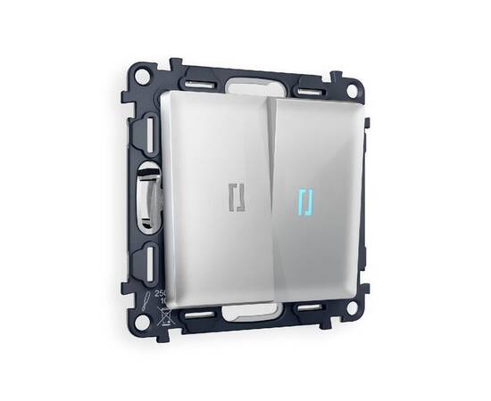 Комплект механизма 2-кл выключателя с подсветкой Ambrella Volt Alfa MA404020