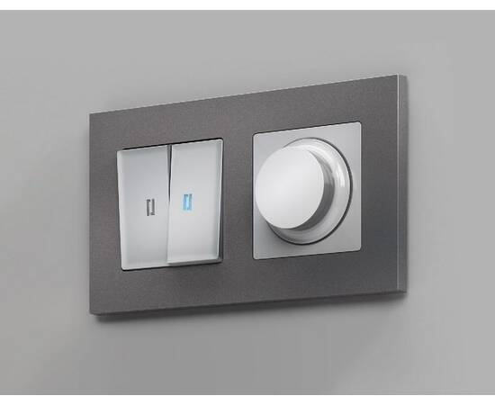 Комплект механизма 2-кл выключателя с подсветкой Ambrella Volt Alfa MA404020, изображение 2