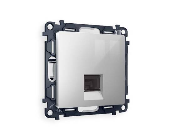 Комплект механизма телефонной розетки RJ-11(4P4C) со шторкой Ambrella Volt Alfa MA412030