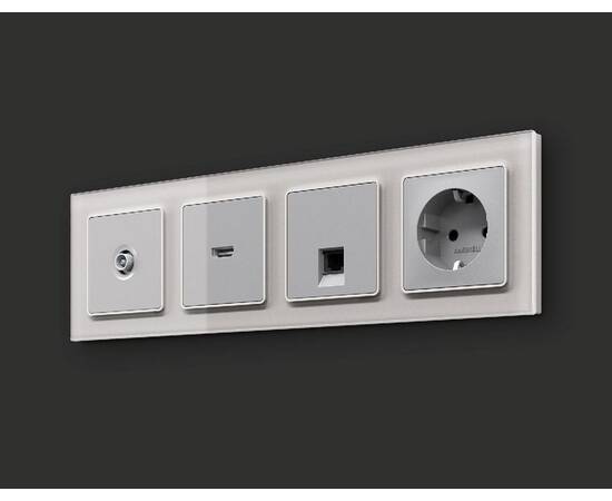 Комплект механизма TV розетки оконечной 50-870 MHz 1dB Ambrella Volt Alfa MA413010, изображение 2