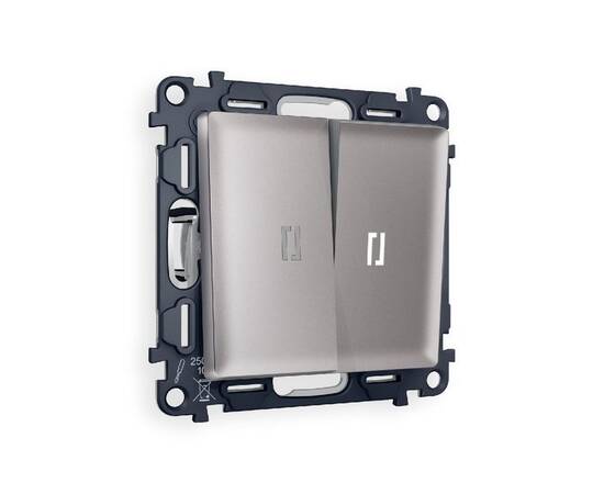 Комплект механизма 2-кл выключателя с подсветкой Ambrella Volt Alfa MA504015