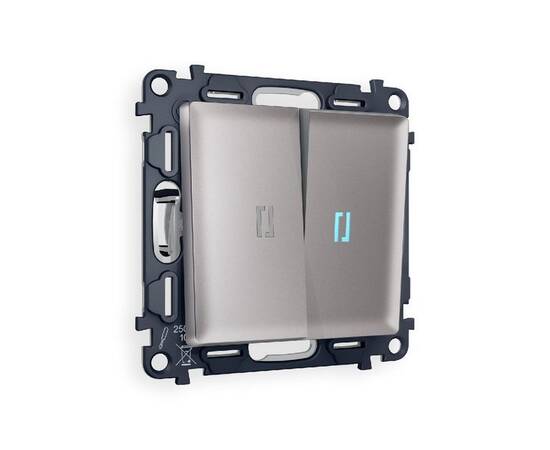 Комплект механизма 2-кл выключателя с подсветкой Ambrella Volt Alfa MA504020