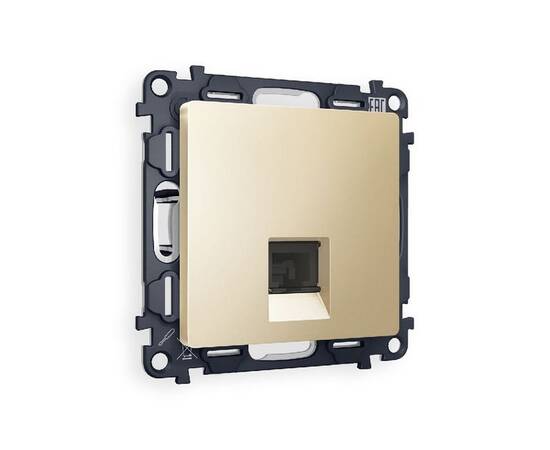 Комплект механизма телефонной розетки RJ-11(4P4C) со шторкой Ambrella Volt Alfa MA612030