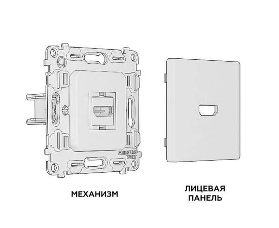 Комплект механизма розетки HDMI 2.0 40V/500mA 2.0GHz 5-18Gbit/s Ambrella Volt Alfa MA614010, изображение 3