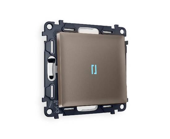 Комплект механизма 1-кл проходного выключателя с подсветкой Ambrella Volt Alfa MA632040