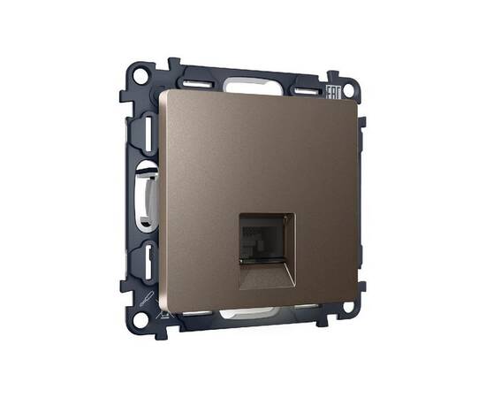 Комплект механизма компьютерной розетки RJ-45(8P8C) CAT6 со шторкой Ambrella Volt Alfa MA642010