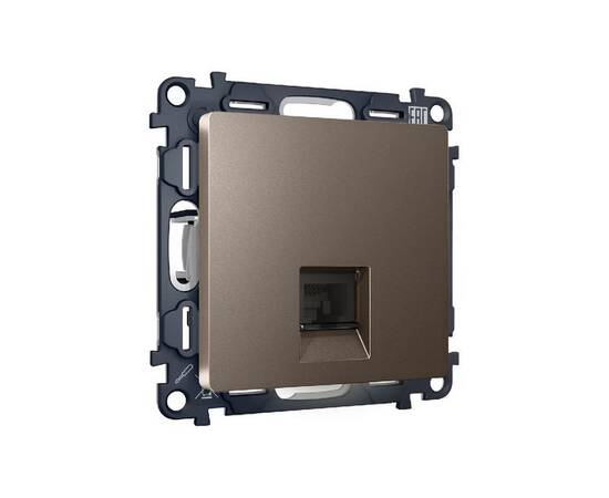 Комплект механизма телефонной розетки RJ-11(4P4C) со шторкой Ambrella Volt Alfa MA642030