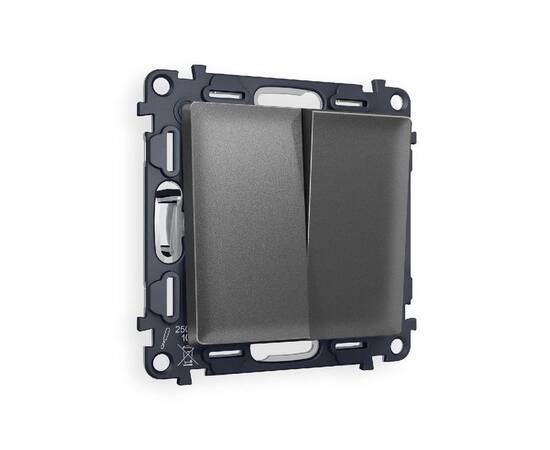 Комплект механизма 2-кл проходного выключателя Ambrella Volt Alfa MA653020