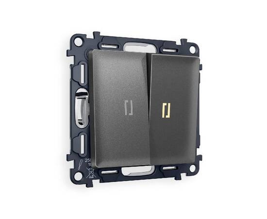 Комплект механизма 2-кл выключателя с подсветкой Ambrella Volt Alfa MA654010