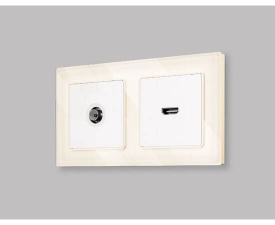 Комплект механизма TV розетки оконечной 50-870 MHz 1dB Ambrella Volt Alfa MA133010, изображение 2