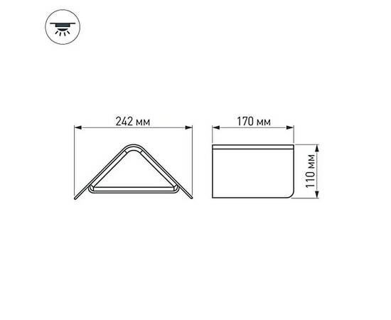 Уличный настенный светодиодный светильник Arlight LGD-Wall-Delta-1B-12W Warm White 019779, изображение 4