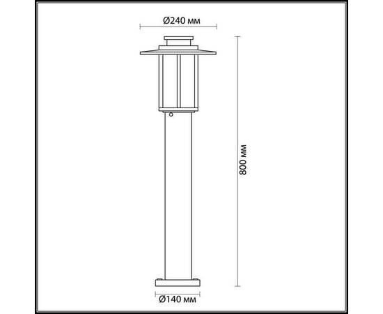 Уличный светильник Odeon Light Nature Mito 4047/1F, изображение 3