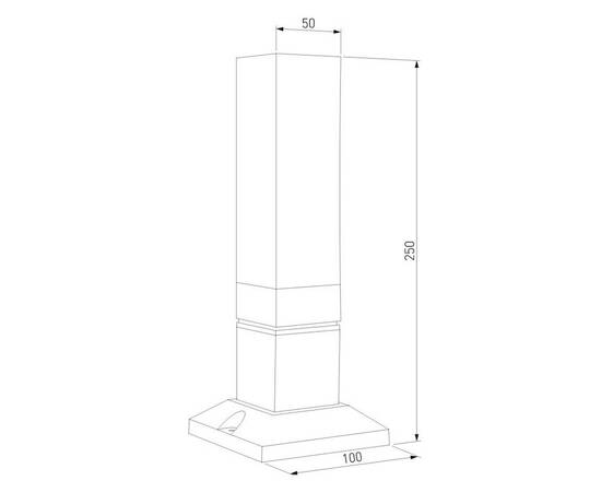 Уличный светодиодный светильник Elektrostandard 1536 Techno Led чёрный a052858, изображение 2
