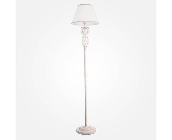 Торшер Eurosvet 10073/1 белый с золотом/прозрачный хрусталь Strotskis