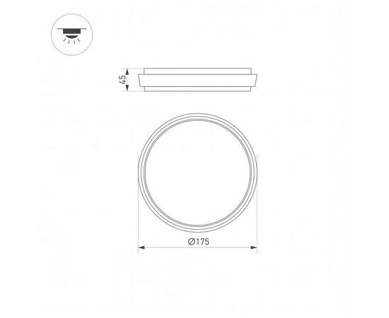 Уличный светодиодный светильник Arlight LGD-Giro-R175-10W Warm3000 029948, изображение 2
