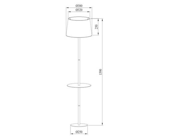Торшер Arte Lamp Connor A2102PN-1WH, изображение 4