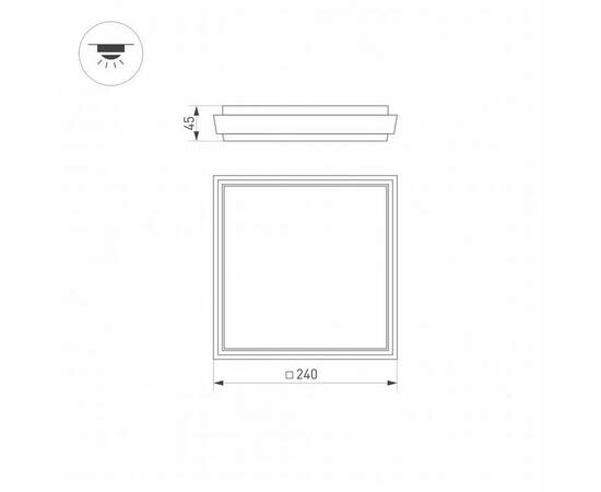 Уличный светодиодный светильник Arlight LGD-Area-S240x240-25W Warm3000 029952, изображение 2
